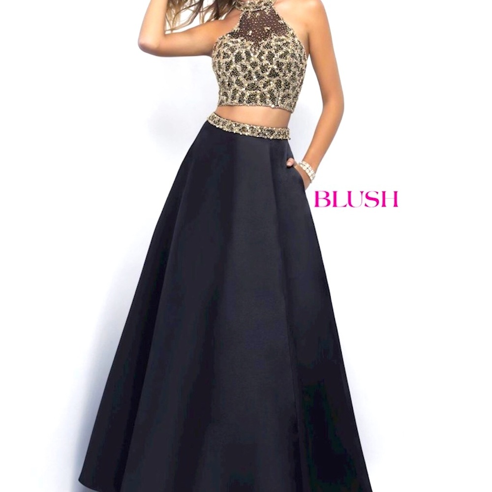 Blush black prom Drees